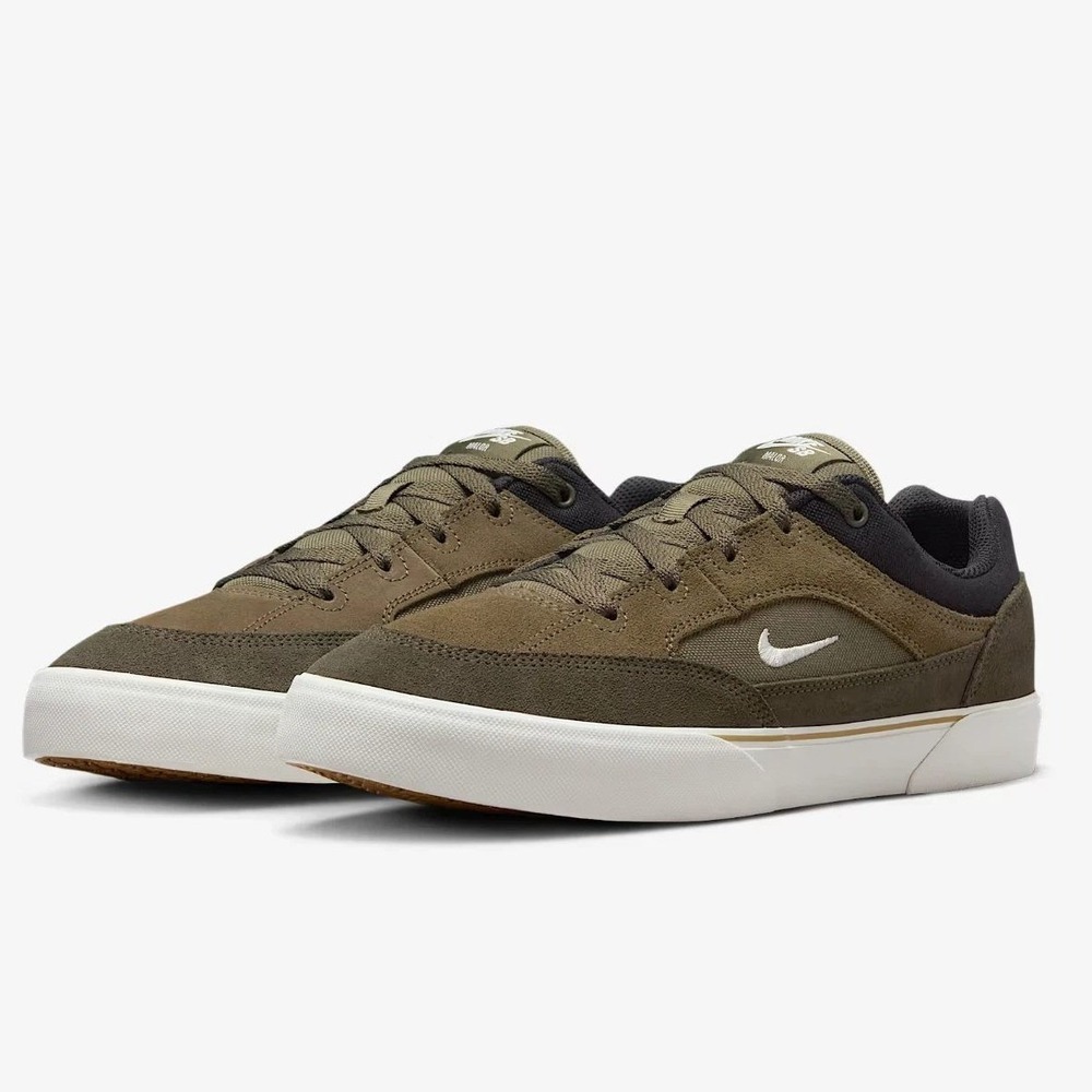 Nike SB Malor Skate Sneaker FV6064-200 Medium Olive suede Khaki Mens size 10